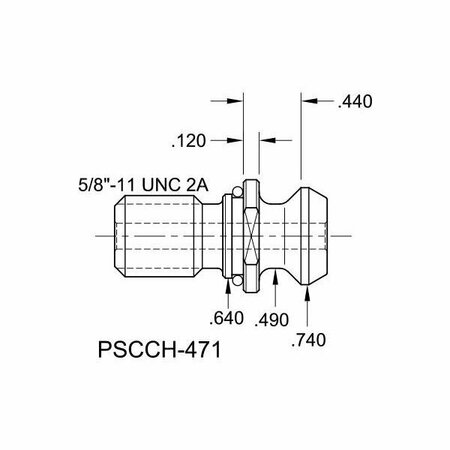 TJ DAVIES CO Coolant Through Retention Knob PSCCH-471